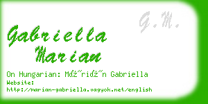 gabriella marian business card